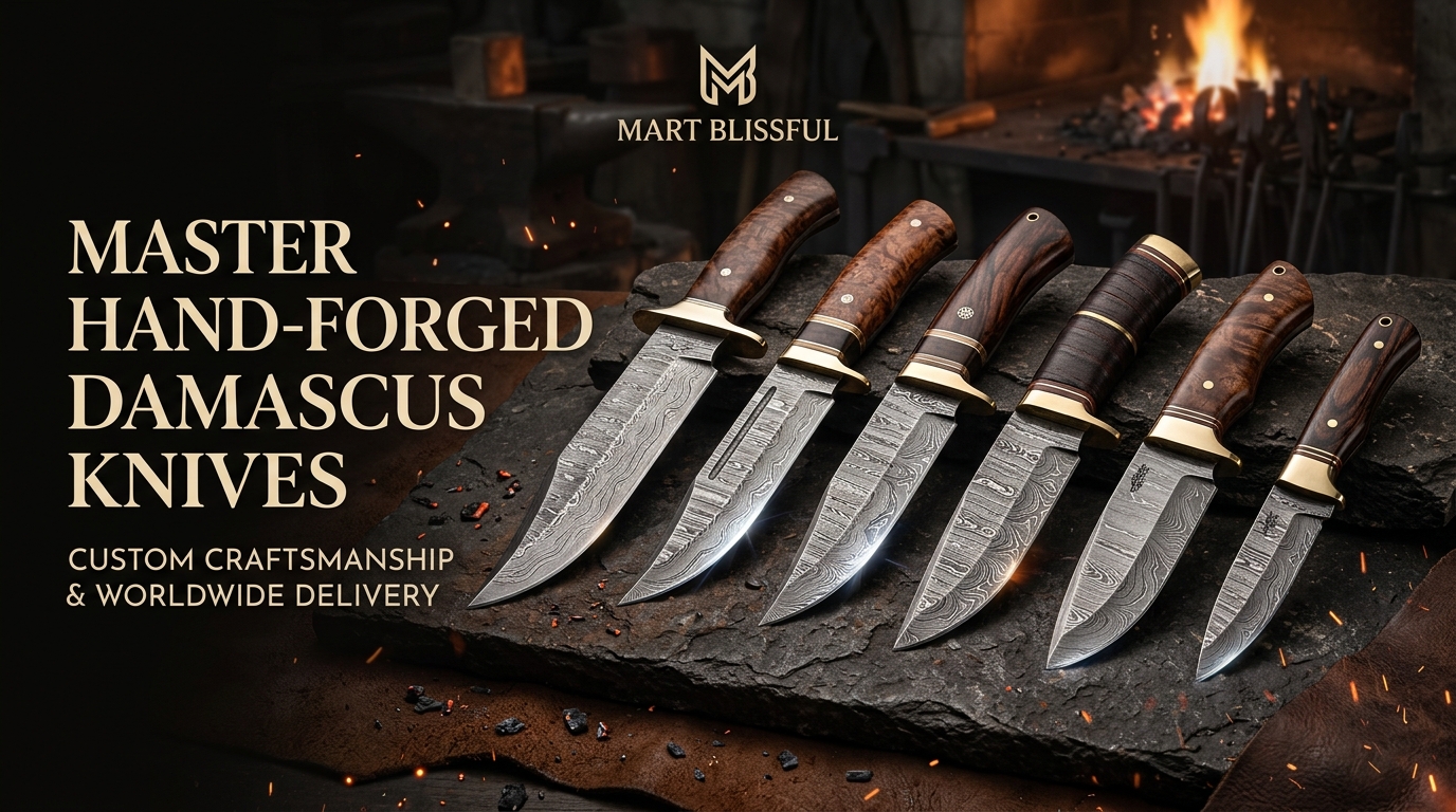 Master Hand-Forged Damascus Knives - Mart Blissful