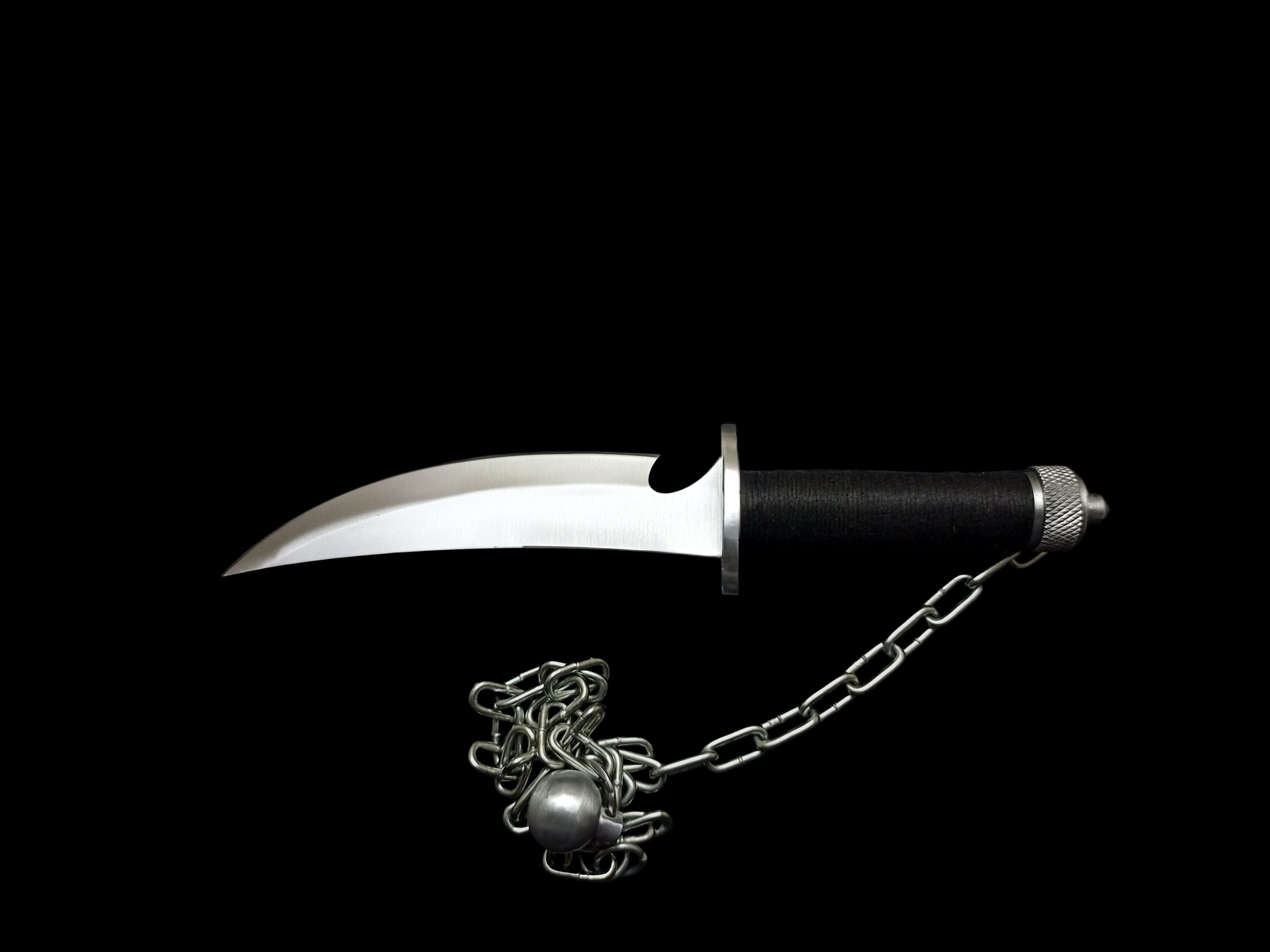 Ninja Assassin Handmade D2 Steel Replica Knife with Leather Sheath thumbnail 2