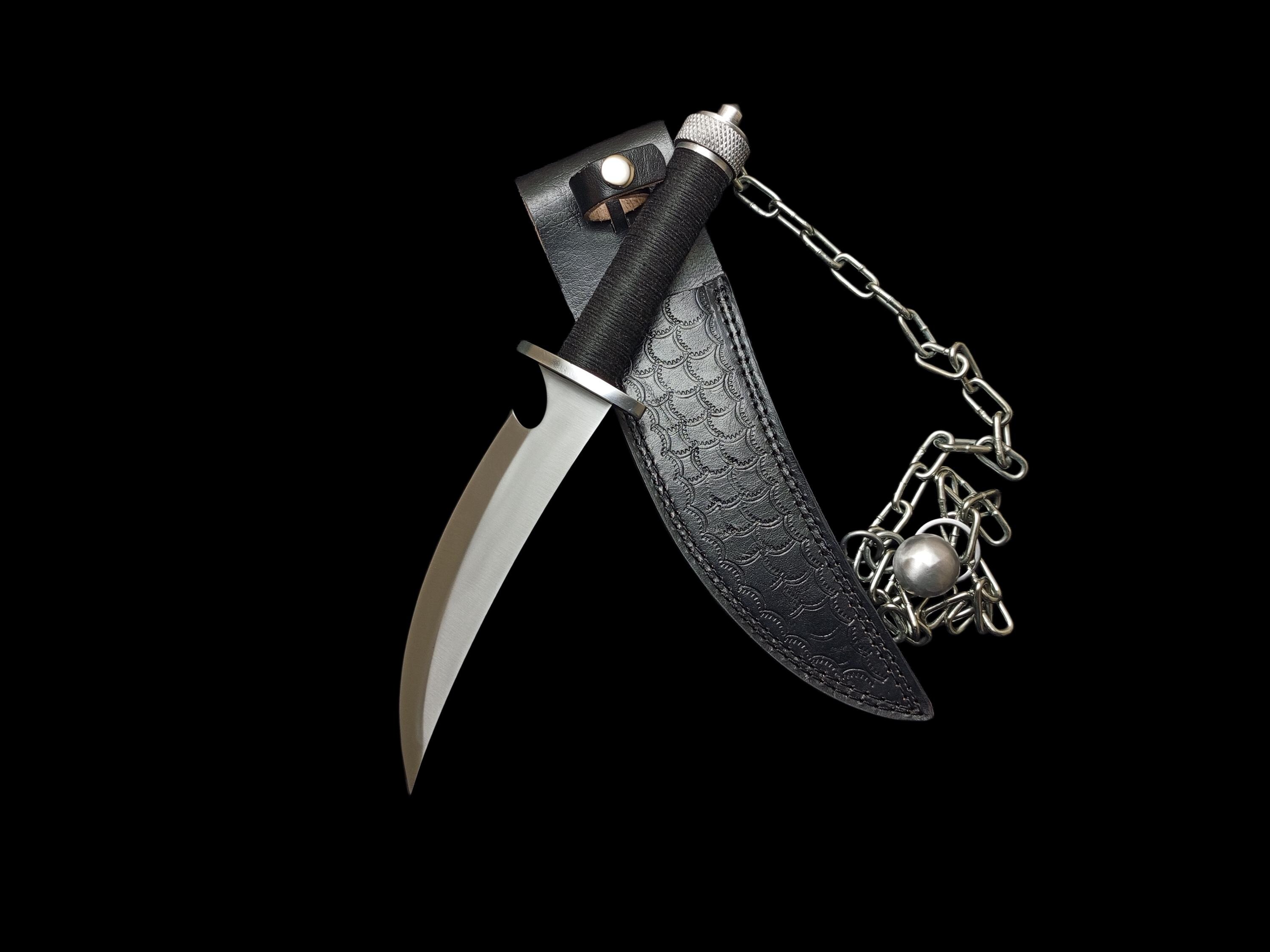 Ninja Assassin Handmade D2 Steel Replica Knife with Leather Sheath thumbnail 4