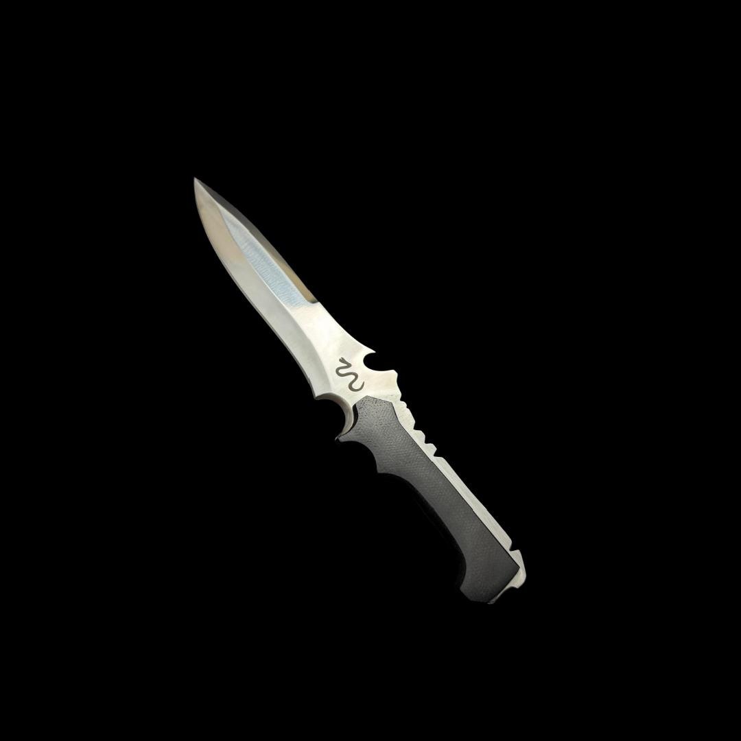 RE4 Remake Jack Krauser Replica Knife: D2 Steel, Leather Sheath thumbnail 2