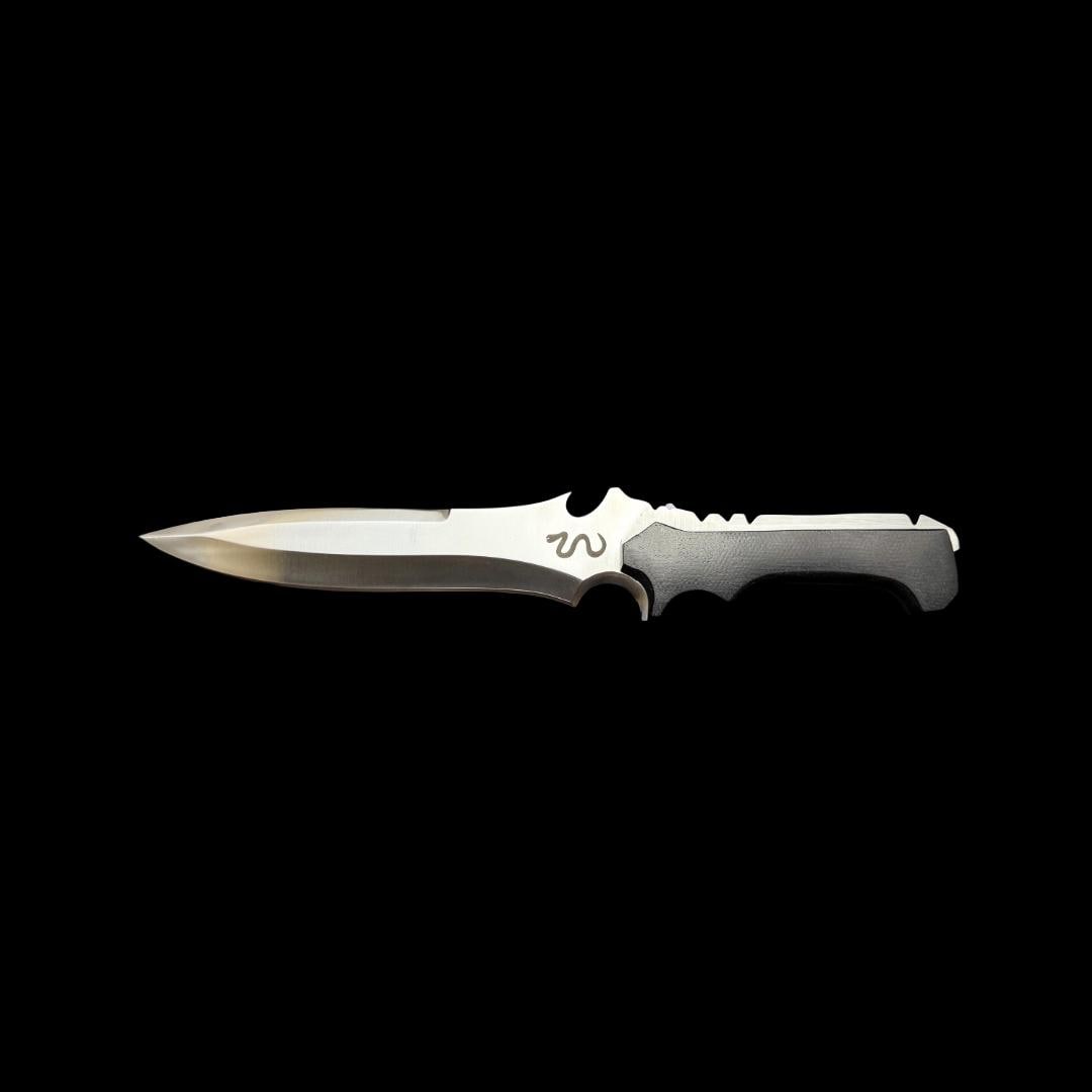 RE4 Remake Jack Krauser Replica Knife: D2 Steel, Leather Sheath thumbnail 3