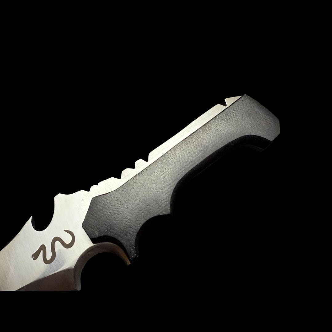 RE4 Remake Jack Krauser Replica Knife: D2 Steel, Leather Sheath thumbnail 6