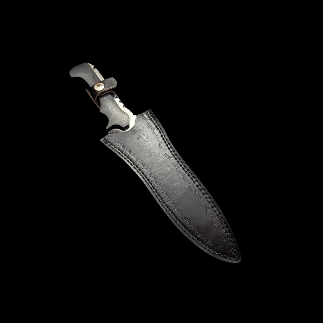 RE4 Remake Jack Krauser Replica Knife: D2 Steel, Leather Sheath thumbnail 7