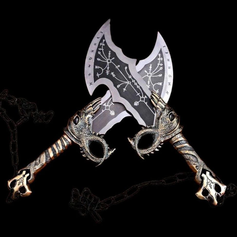 God of War Blades of Chaos Replica: Kratos Cosplay - Stainless Steel