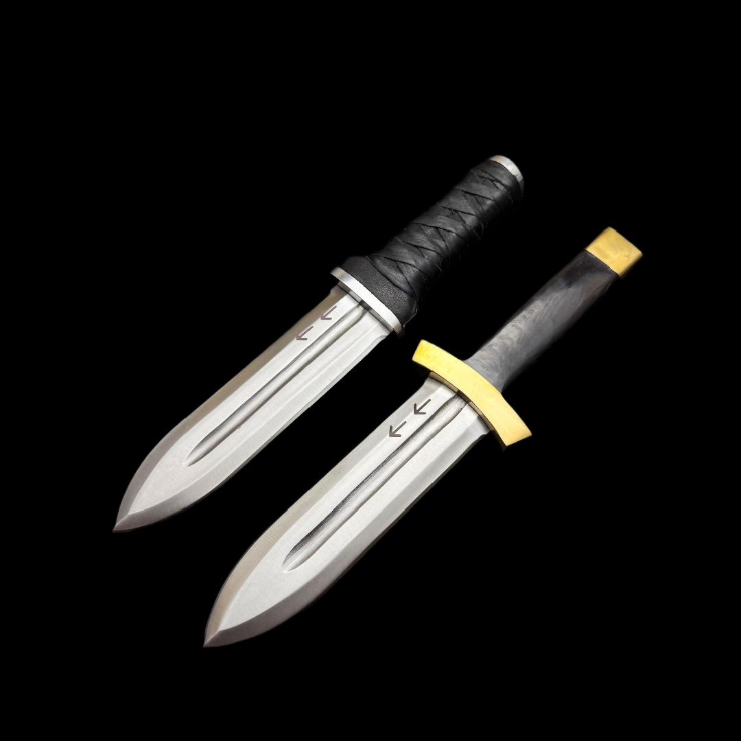 Vinland Saga Handmade D2 Steel Daggers with Leather Sheath thumbnail 2