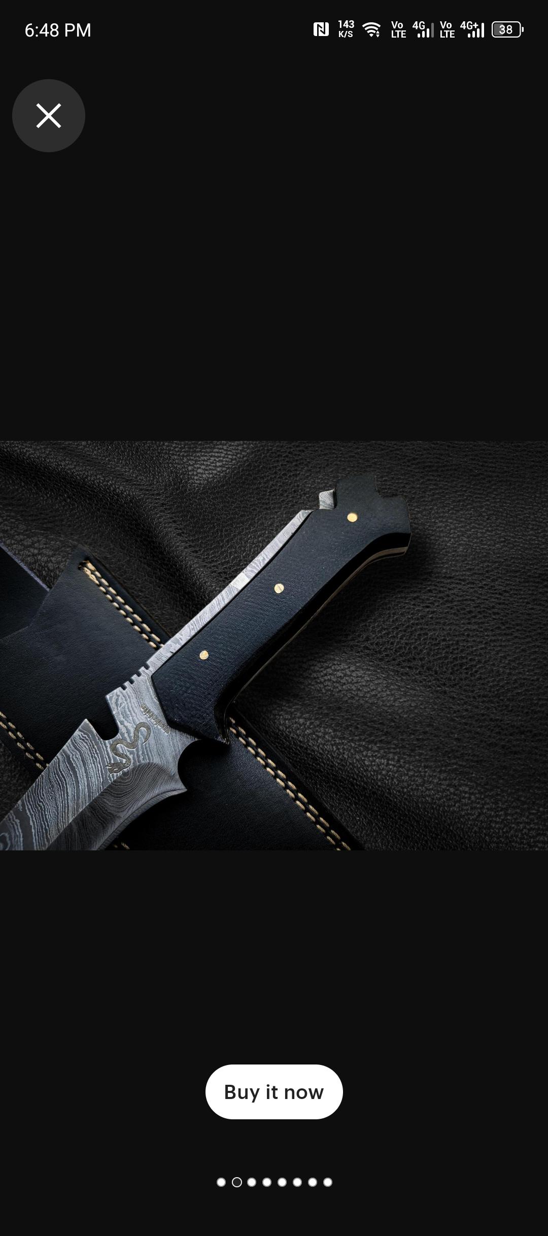 Resident Evil 4 Replica Knife: Stainless Steel Blade, Leather Sheath thumbnail 7