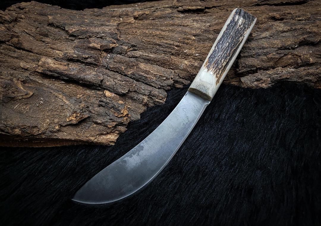 Texas Chainsaw Massacre Replica Handmade Knife: Antler Handle, Leather Sheath thumbnail 4