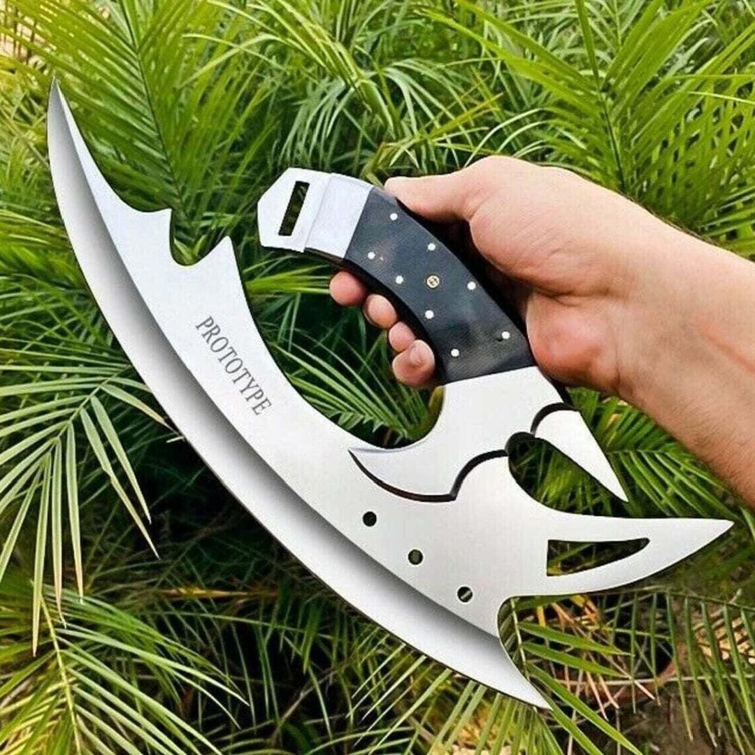 Handmade D2 Steel Pizza Cutter: Chef Knife with Micarta Handle
