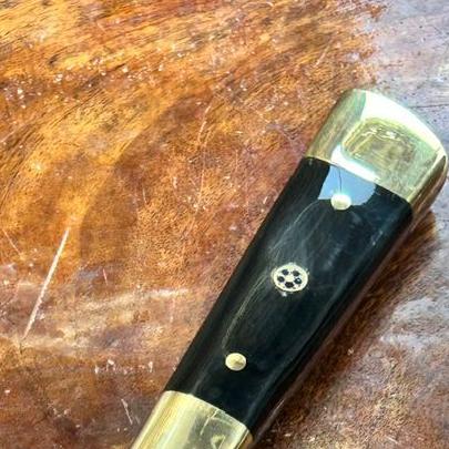 Handmade D2 Steel Chef Knife: Bull Horn & Bone Handle thumbnail 2