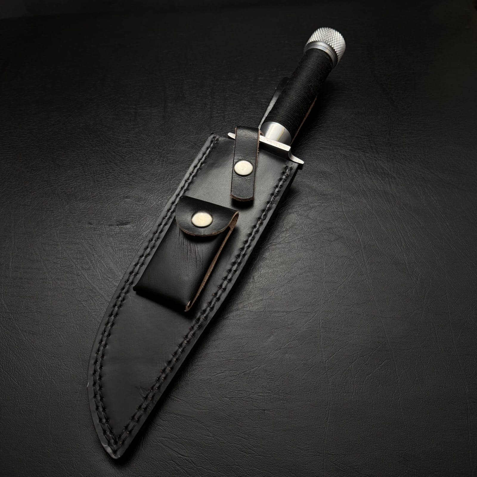 LS1 Commando Replica Bowie Knife: D2 Steel, Leather Sheath thumbnail 3