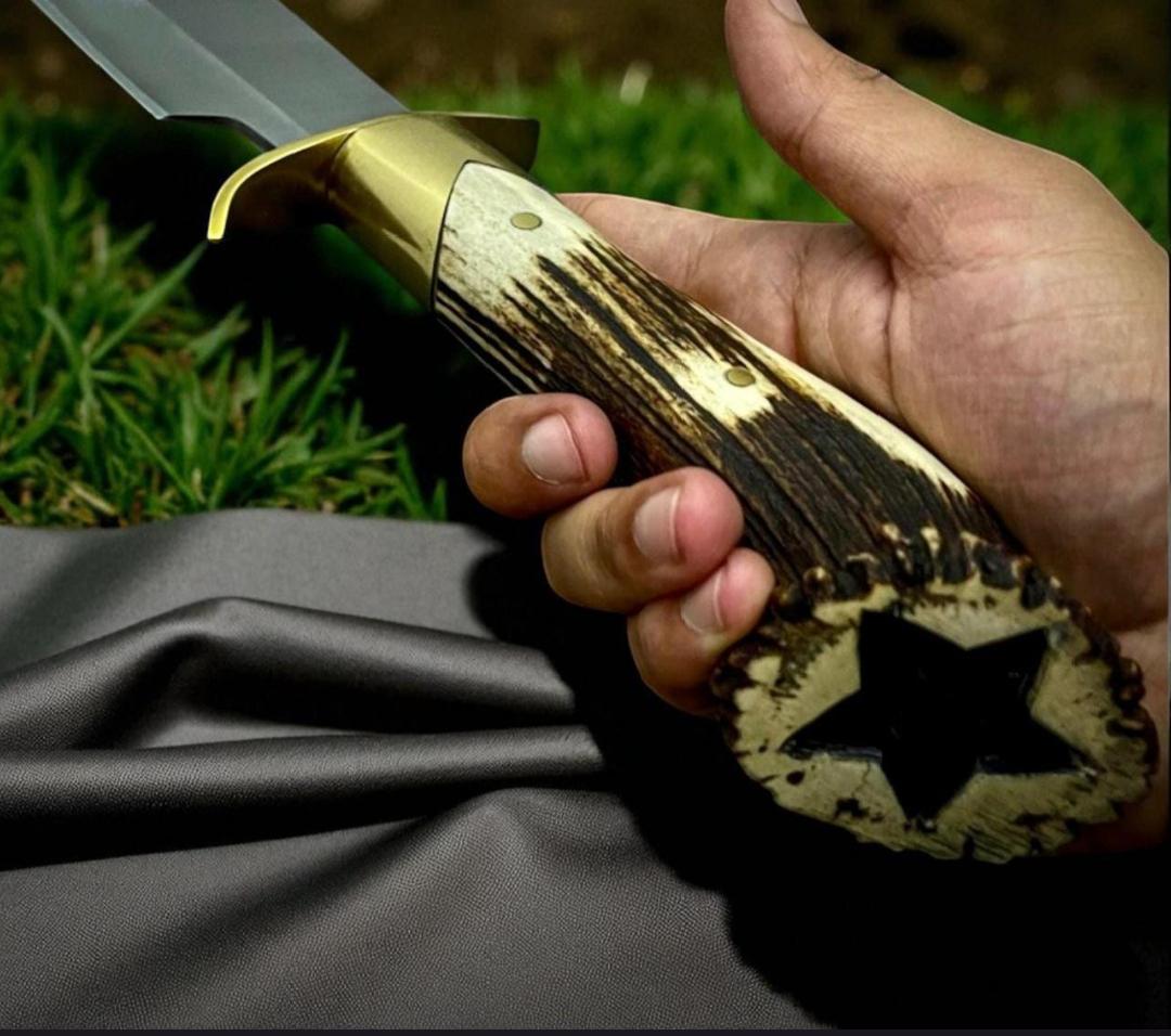 Inglourious Basterds Replica Bowie Knife: D2 Steel Blade, Antler Handle thumbnail 4