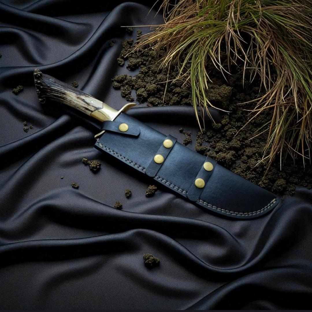 Inglourious Basterds Replica Bowie Knife: D2 Steel Blade, Antler Handle thumbnail 5