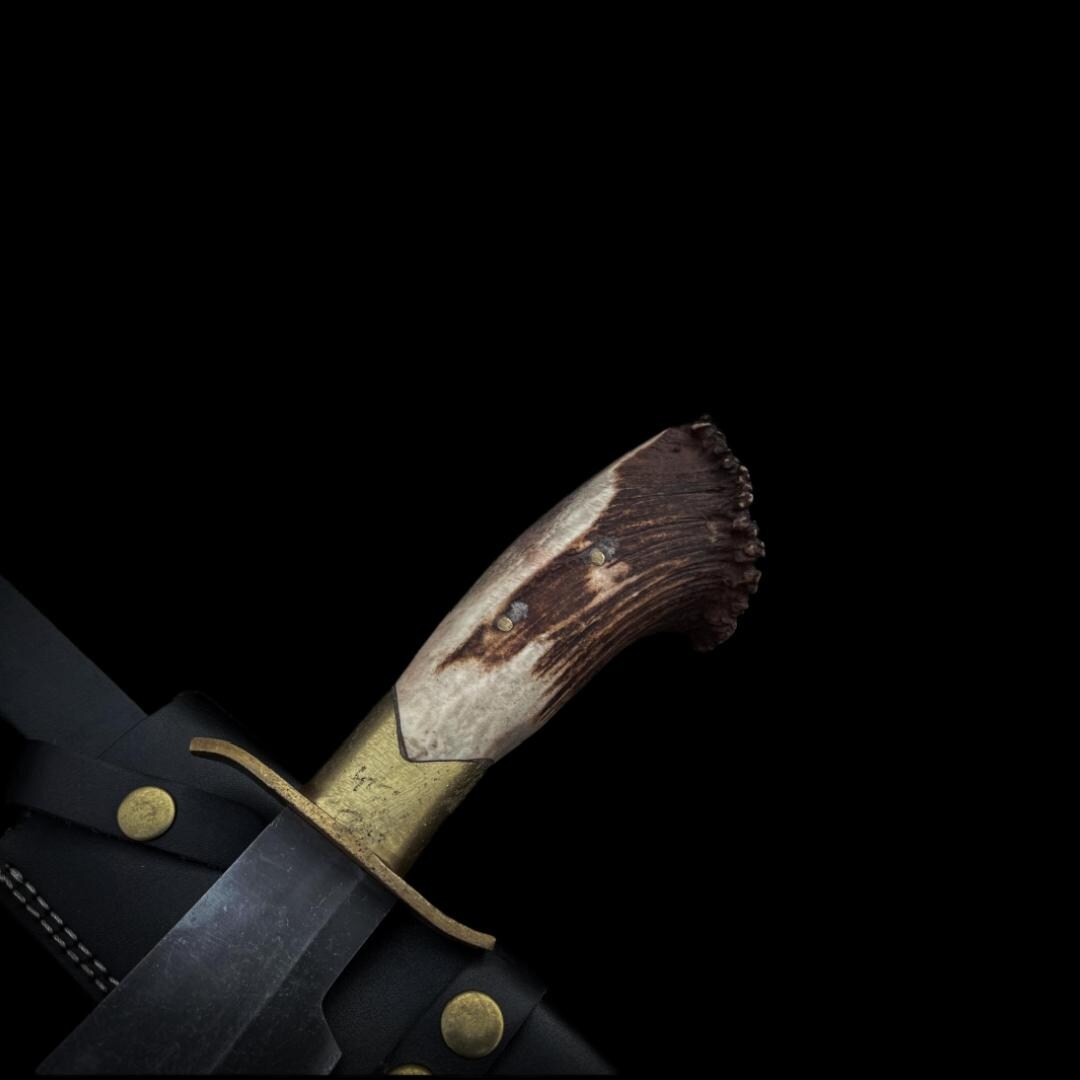 Inglourious Basterds Replica Bowie Knife: D2 Steel Blade, Antler Handle thumbnail 7