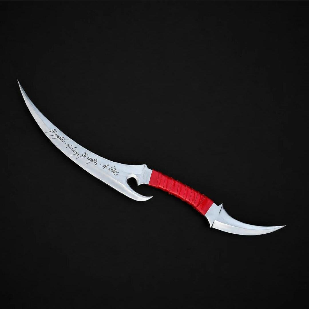 Handmade D2 Steel Elf Style Blades: Fantasy Daggers with Leather Wrap thumbnail 4