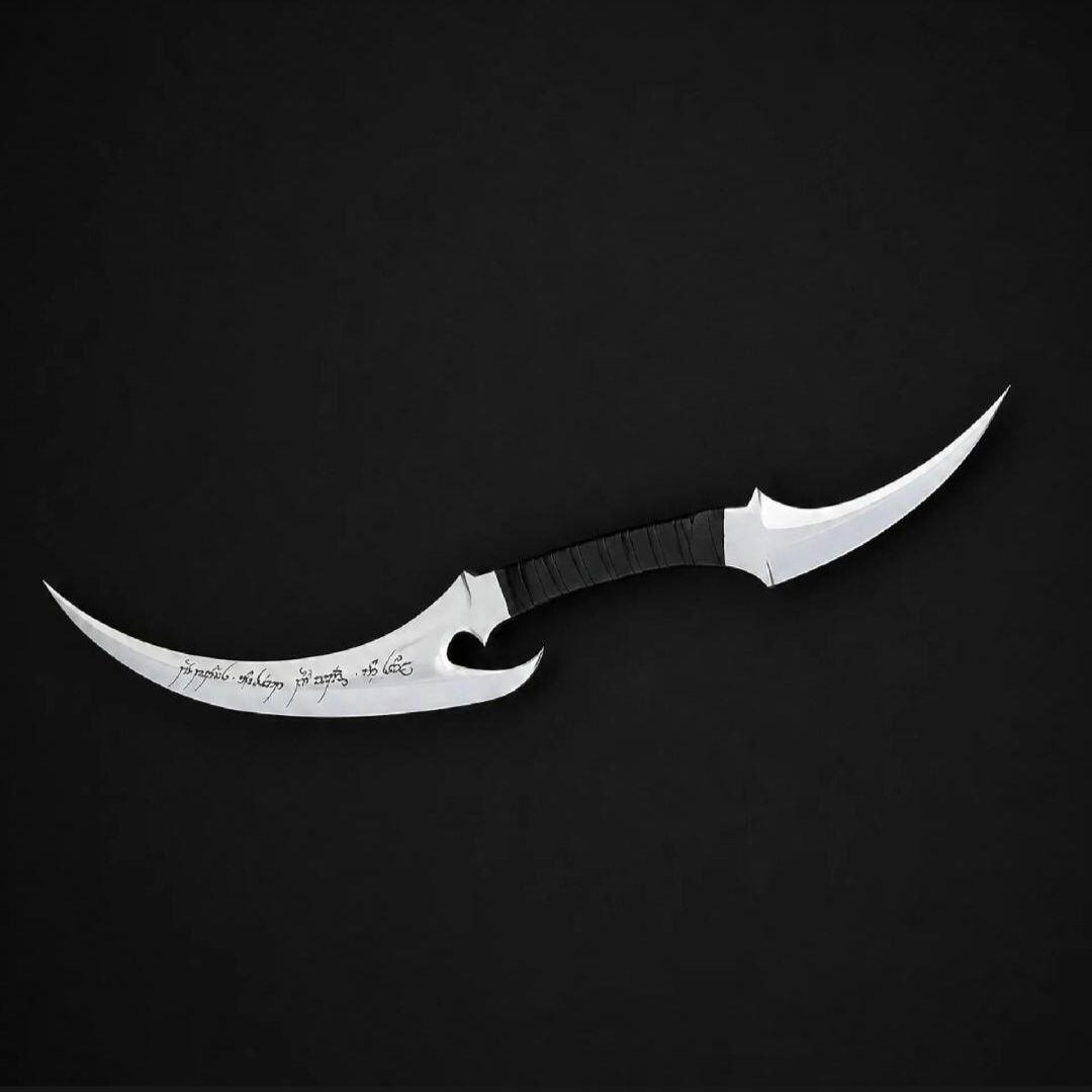 Handmade D2 Steel Elf Style Blades: Fantasy Daggers with Leather Wrap thumbnail 5