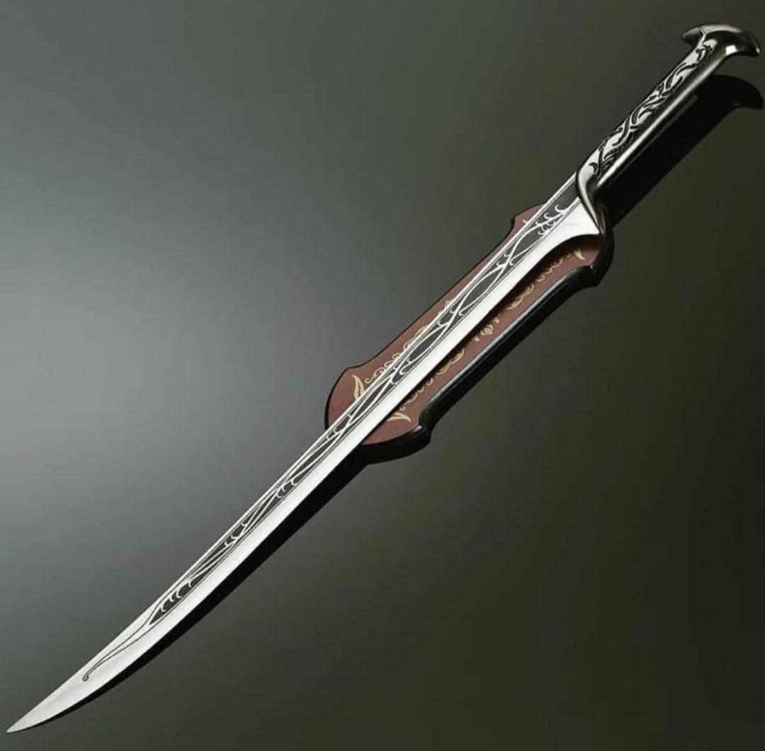 Handmade Thranduil Sword Replica: Stainless Steel, Leather Cover, Wall Mount thumbnail 7
