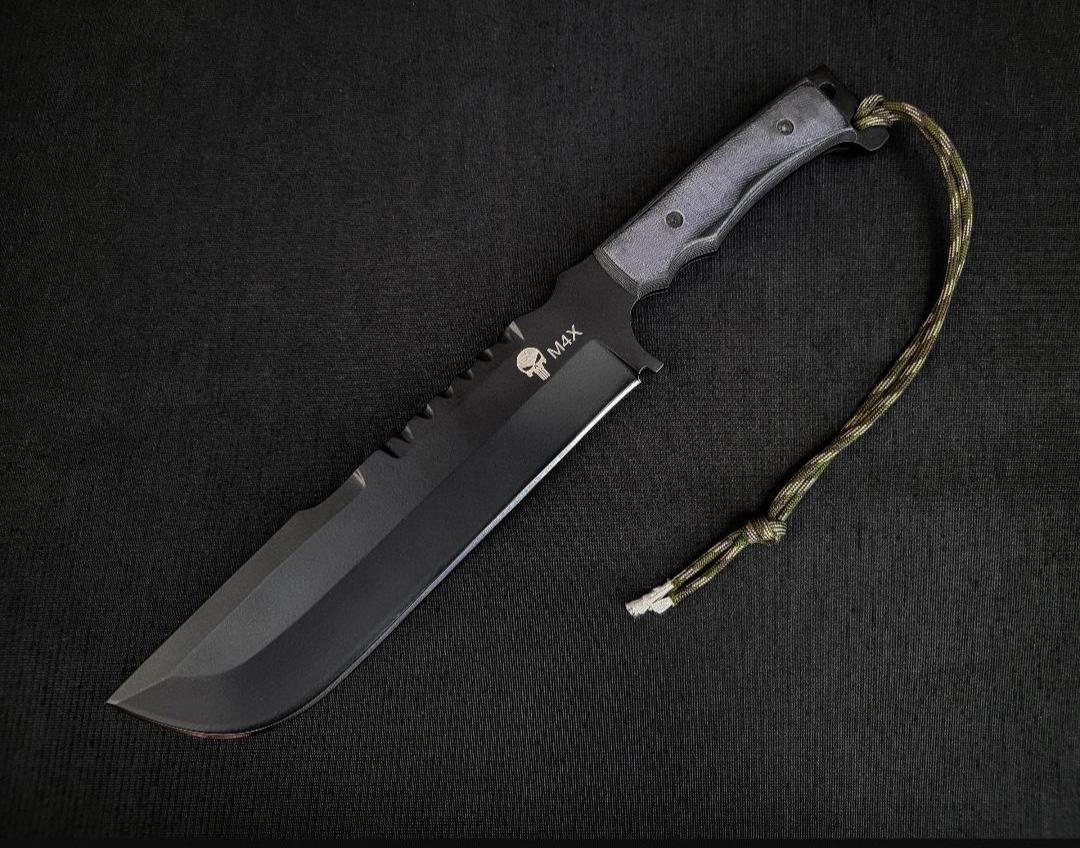 Custom Punisher Movie Replica Knife: D2 Steel Blade, Leather Sheath thumbnail 2