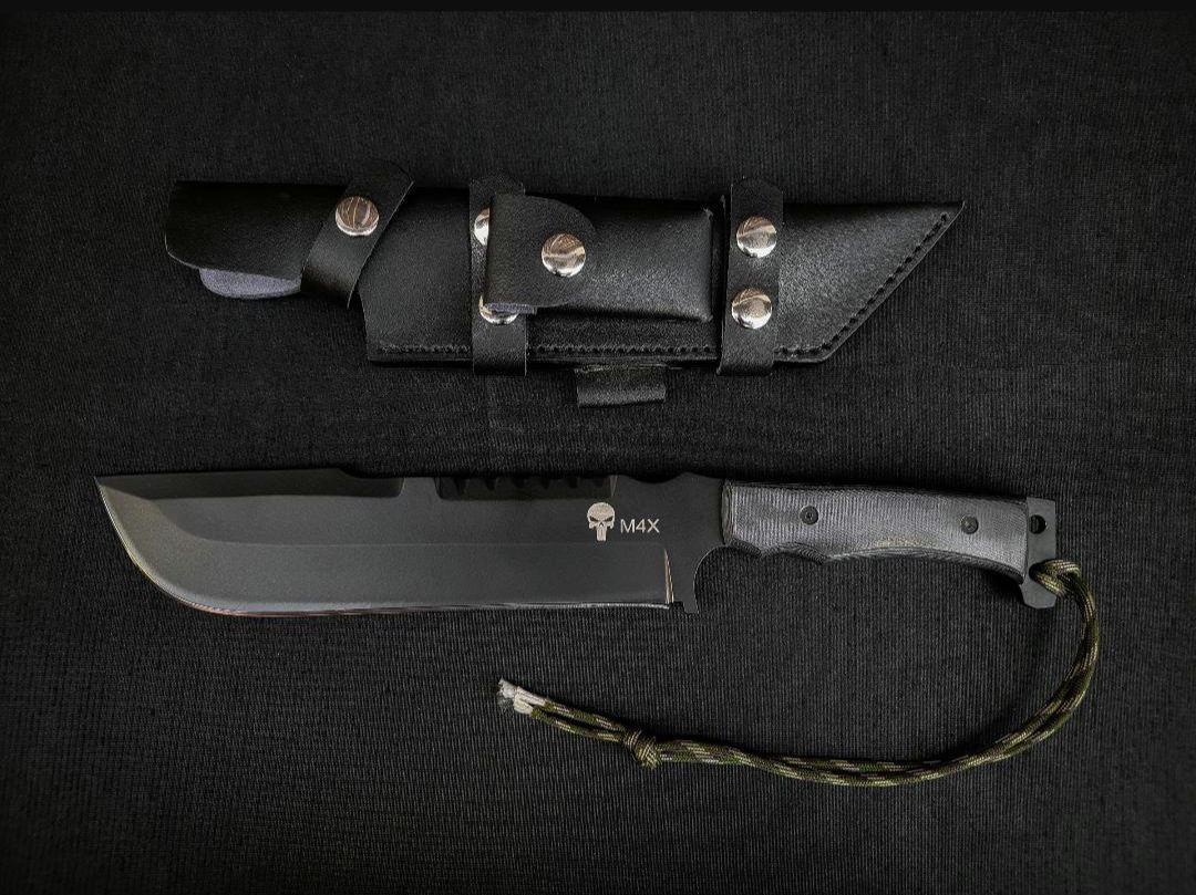 Custom Punisher Movie Replica Knife: D2 Steel Blade, Leather Sheath thumbnail 4