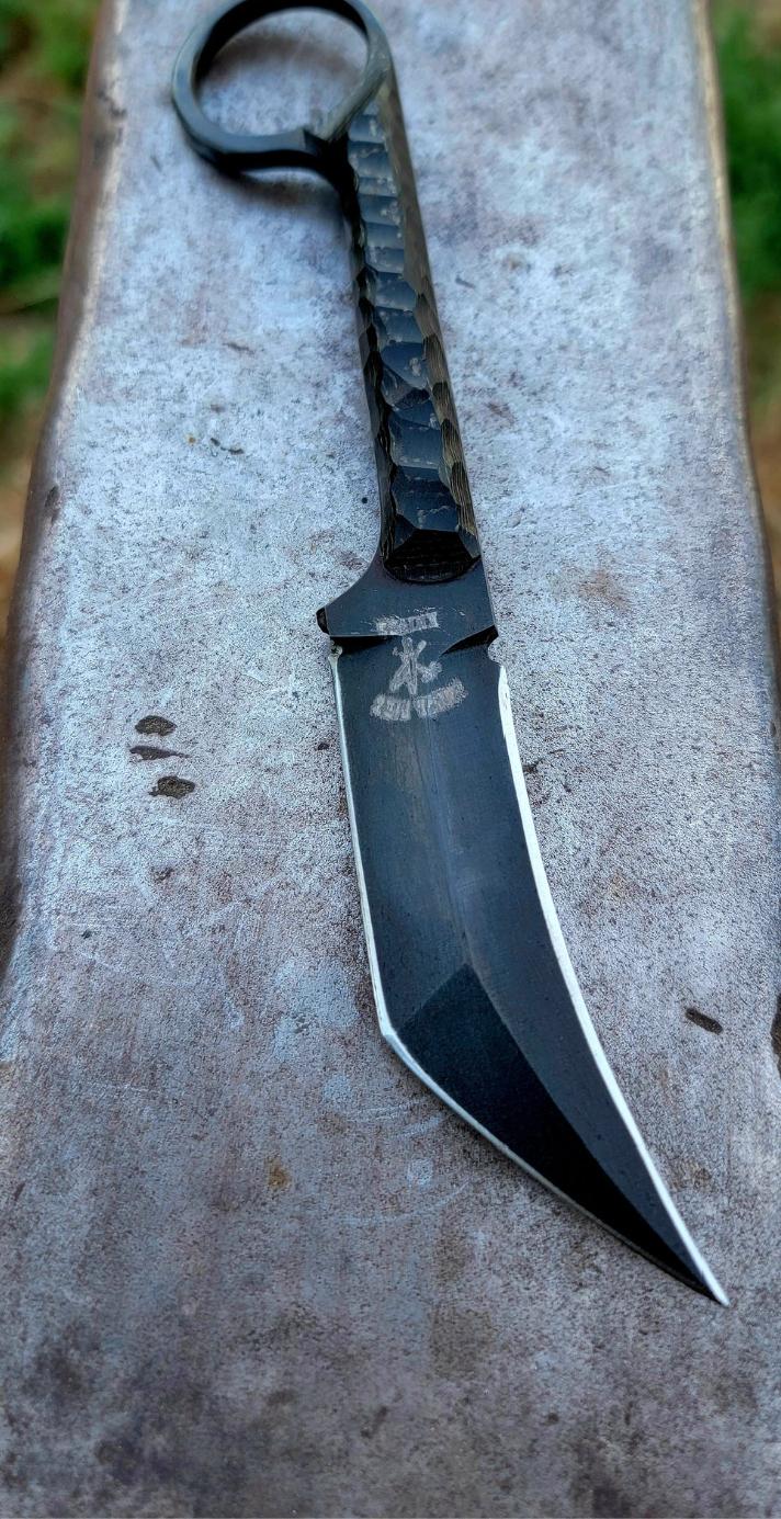 D2 Steel Karambit Knife: Micarta Handle, Leather Sheath thumbnail 6