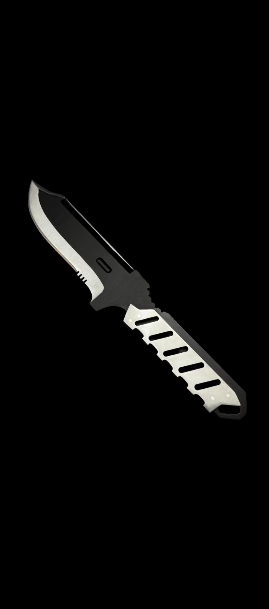 Metal Gear Solid 4 Old Snake Replica Knife | Full Tang J2 Steel, Leather Sheath thumbnail 3