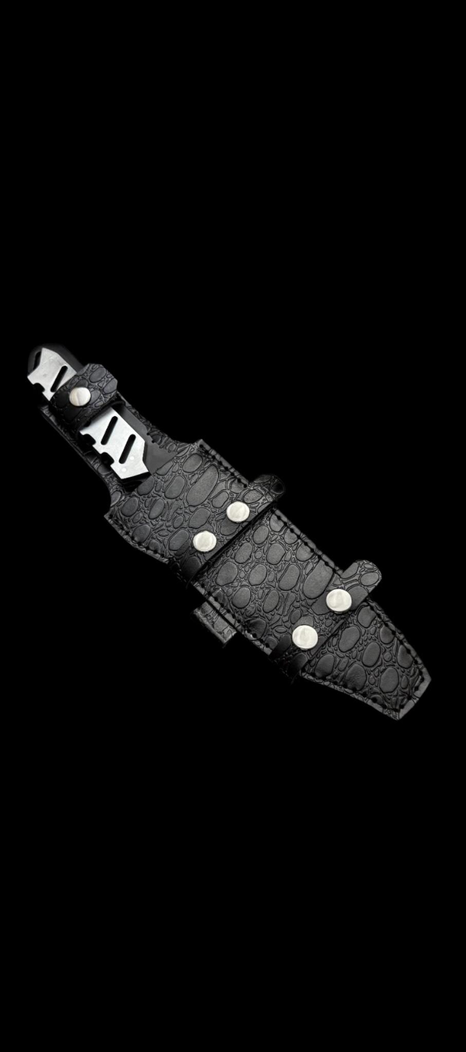 Metal Gear Solid 4 Old Snake Replica Knife | Full Tang J2 Steel, Leather Sheath thumbnail 4