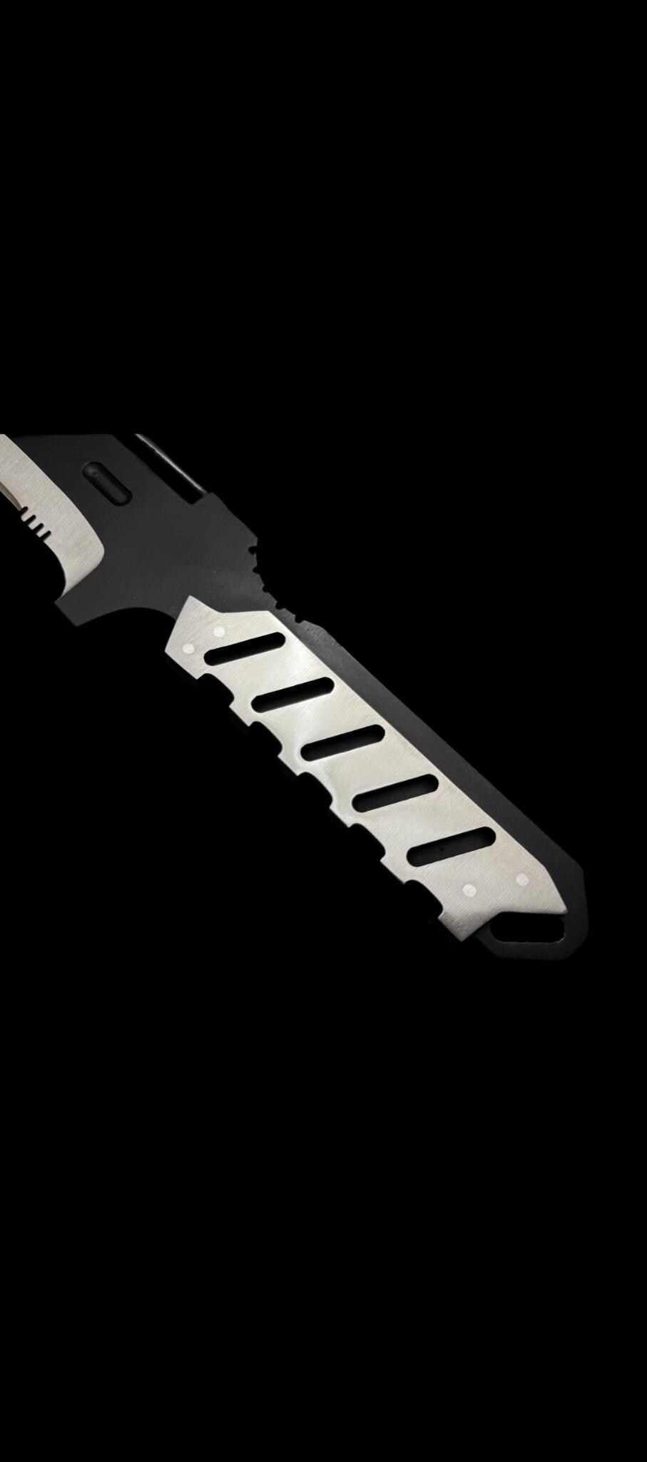 Metal Gear Solid 4 Old Snake Replica Knife | Full Tang J2 Steel, Leather Sheath thumbnail 7