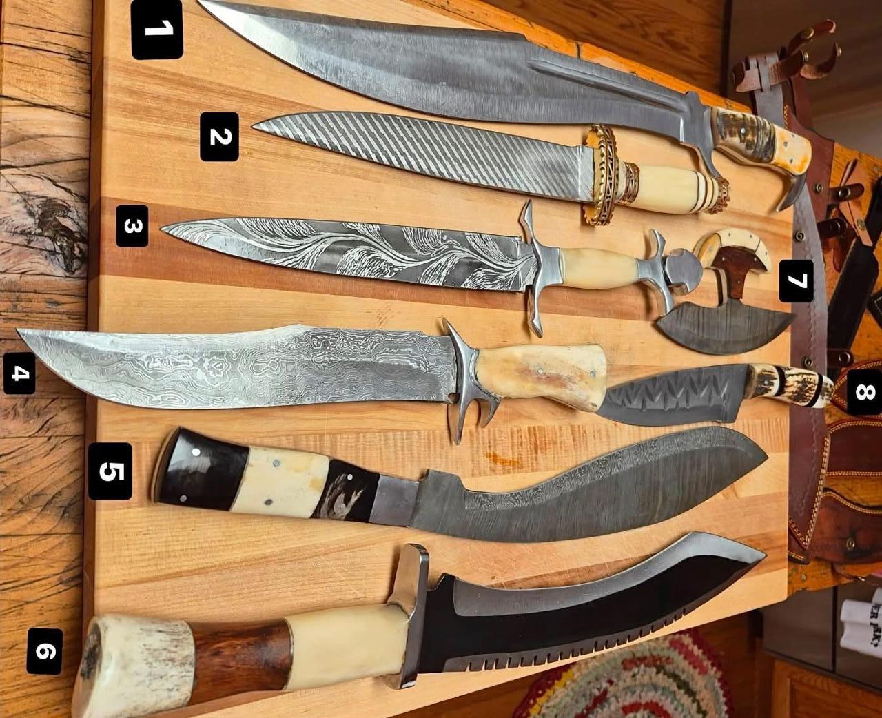 Handmade damscus knives, kukri knife, daggers, pizza cutter thumbnail 2