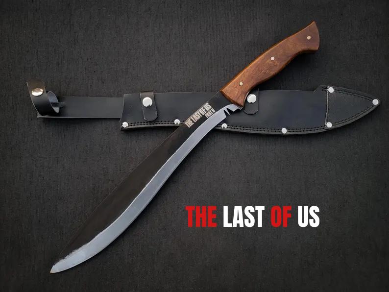 Handmade The Last of Us Part II Machete | High Carbon Steel, Leather Sheath
